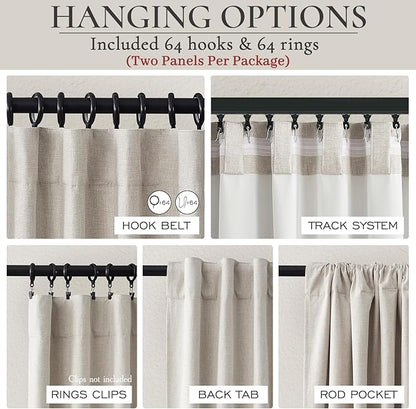 Curtains 100 Inch Length Wide Pleated Blackout Curtain - Image 4