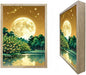 URVIP LED Glowing Photo Frame, 3D Starry-Sky Blue Moon Wall Art, 9x12 Inches by URVIP