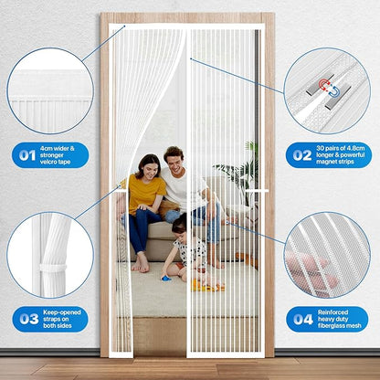 Heavy Duty Door Screen Magnetic Closure, LOVIGA Thickened Fiberglass Screen - Image 3