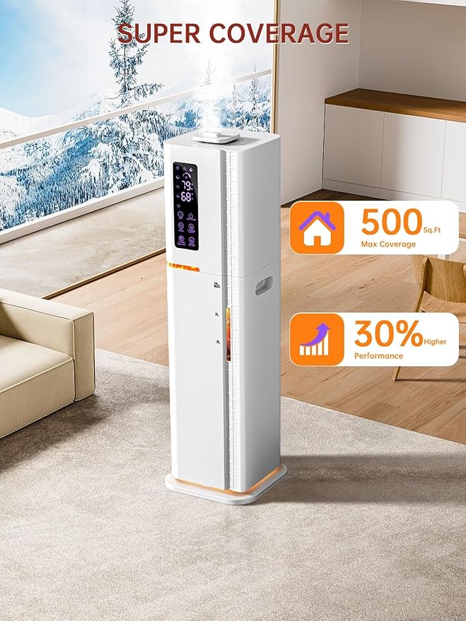 2.64Gal Humidifiers for Bedroom Large Room, Warm and Cool Mist up to 500ft² - Image 6