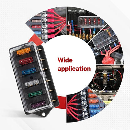 RED WOLF 6 Way Fuse Block Blade Fuse Box - Image 7