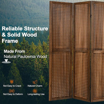 Giantex 6 Panel Pegboard Display & Room Divider, 5.6FT Folding Pegboard Stand - Image 7