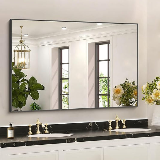 36x50inch Bathroom Mirror, Large Rectangular Wall Mirror by Welcometocofeny