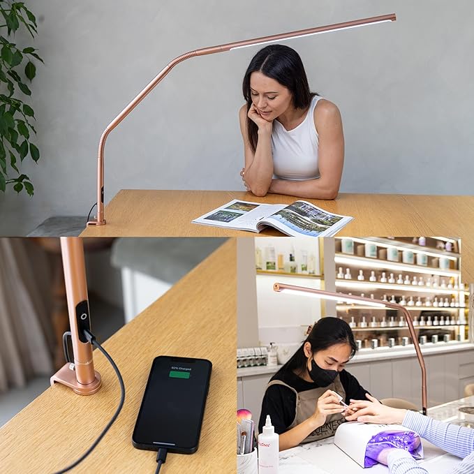 Daylight Slimline 4™ LED Table Lamp in Rose Gold - Image 6