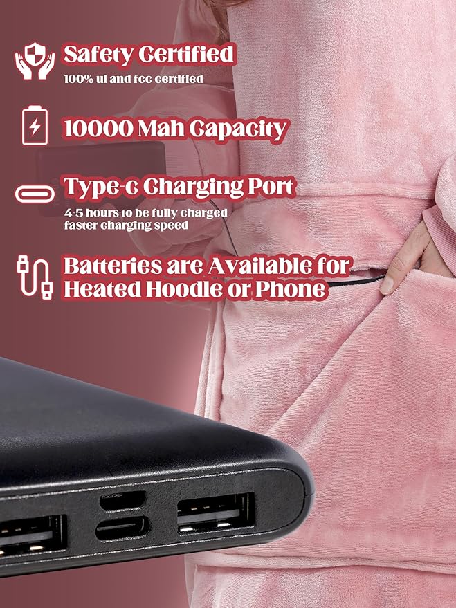 MAXEVE Heated Wearable Blanket Hoodie - Image 5
