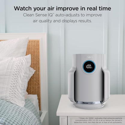 shark neverchange compact pro air purifier, hp071brn, winter shown in use