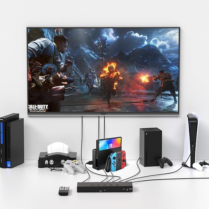 4K@60Hz 5 in 1 Out HDMI Switch, 5 Port HDMI Switcher Selector Support HDR10 & - Image 5