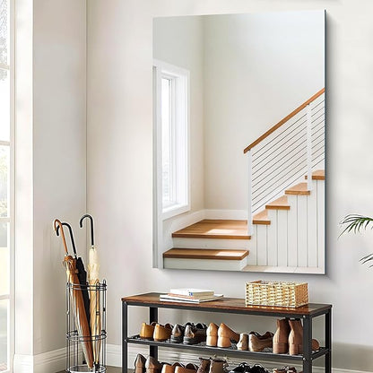 CILIBER Large Frameless Mirror, 55x36 Frameless Bathroom Mirrors - Image 7