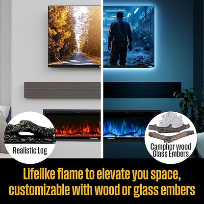 Westinghouse 74 Inch Electric Fireplace Heater, Compatible - Image 4