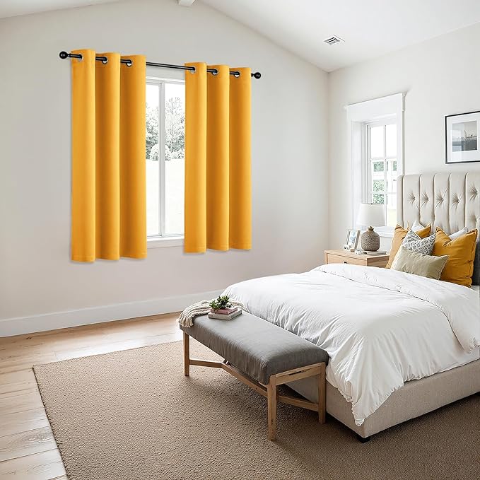 MIULEE Yellow Blackout Curtains - Image 6