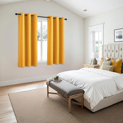MIULEE Yellow Blackout Curtains - Image 6