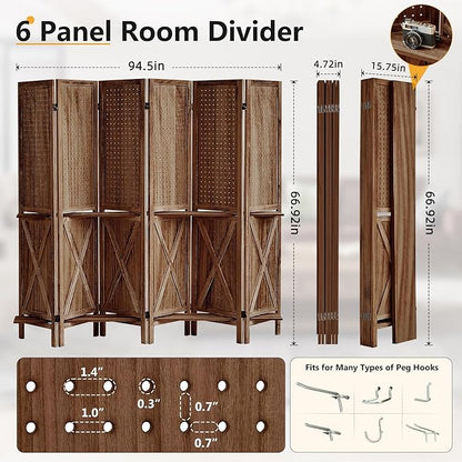 Aleesing 6 Panel Pegboard Display - Image 2