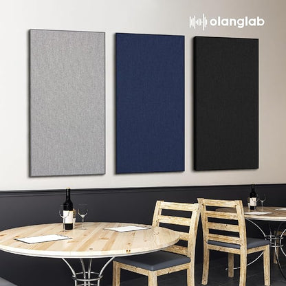 Olanglab Sound Absorbing Acoustic Wall Panels 2 Pack, Large Fabric Wrapped - Image 9