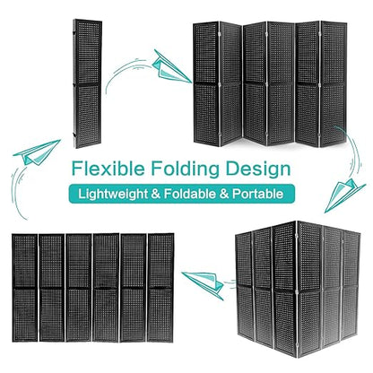 Babion 6 Panel Pegboard Display, Peg Board Room Divider Freestanding Folding - Image 6