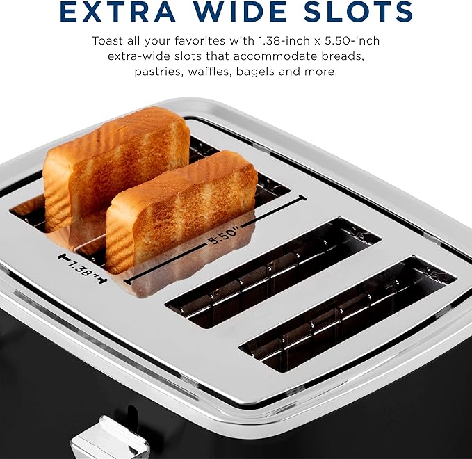 GE 4 Slice Toaster | Extra Wide Slots - Image 3
