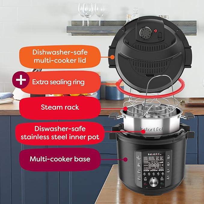 Instant Pot Pro 10-in-1 Pressure Cooker, Slow Cooker, Rice/Grain Cooker - Image 5