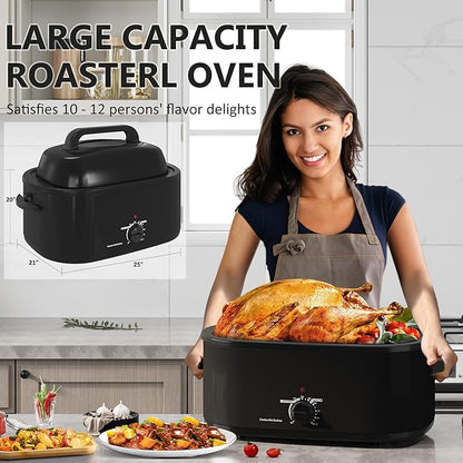SUNVIVIPRO Roaster Oven 28 Quart, Electric Turkey Roaster - Image 4