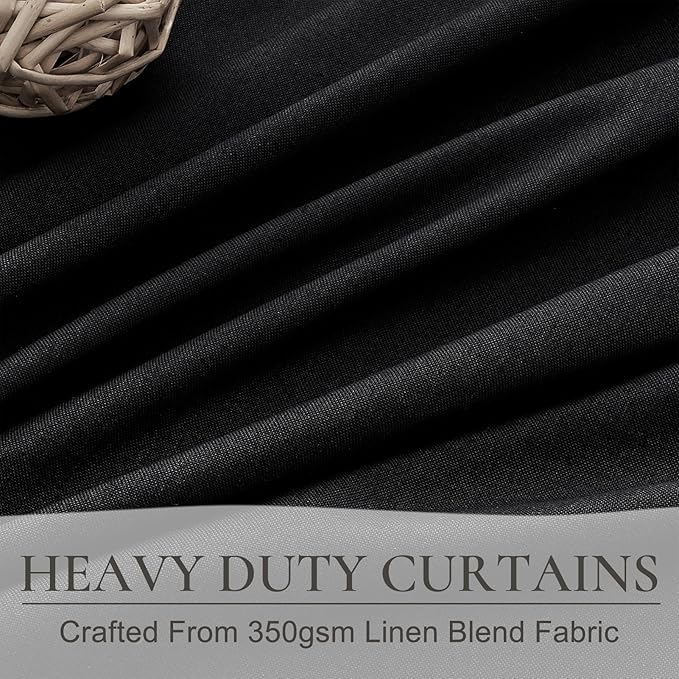 Extra Long 132 Inch Black Curtains - Image 5