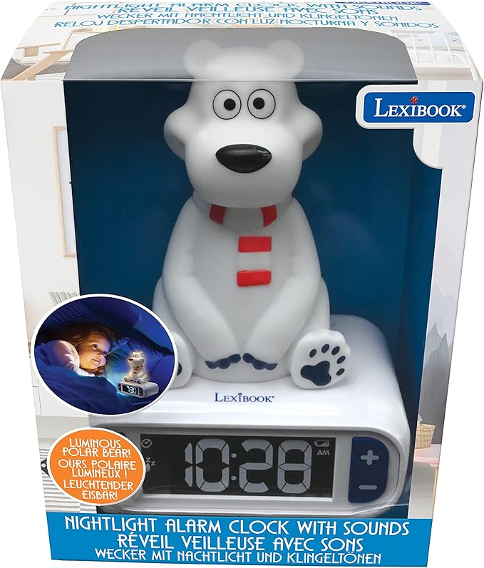 LEXiBOOK Polar Bear Digital Alarm Clock - Image 6