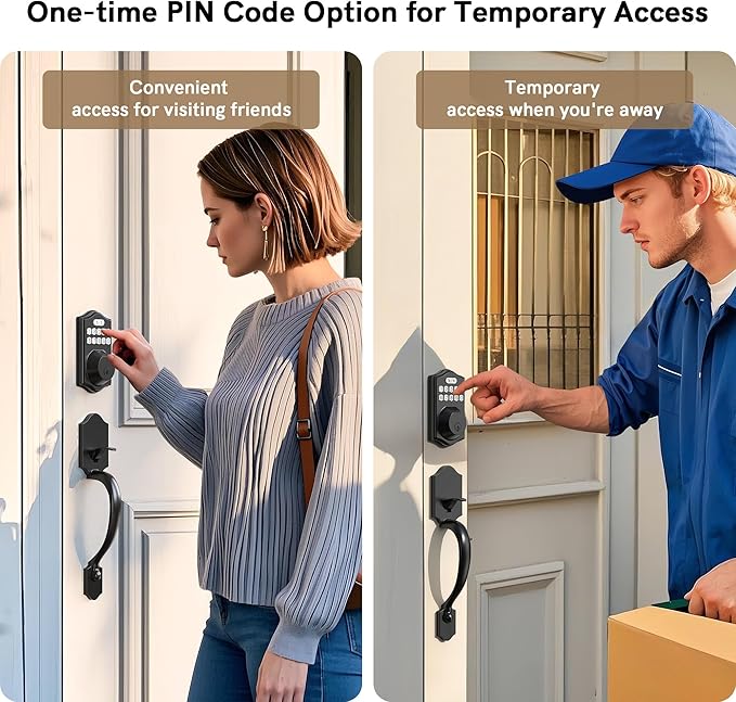 APP Fingerprint Door Lock Set, Keyless Entry Door Lock, Front Handle Set - Image 6