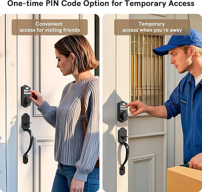 APP Fingerprint Door Lock Set, Keyless Entry Door Lock, Front Handle Set - Image 6