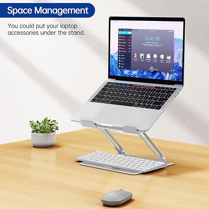 BESIGN LS10 Aluminum Laptop Stand, Ergonomic Adjustable Notebook Tablet Stand - Image 6