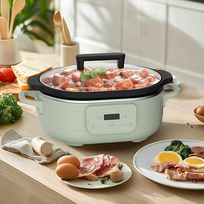 MAGNIFIQUE 6 Quart Programmable Slow Cooker Removable Healthy Nonstick Pot - Image 2