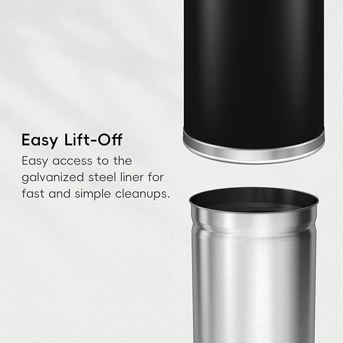 EKO Eternal 56L/15 Gallon Large Capacity Tall Commercial Trash Can, Round Open - Image 4