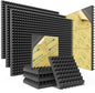 Sonicism Acoustic Panels Self-Adhesive Pyramid 48 Pack|12" X 12" X 2" Sound by Sonicism