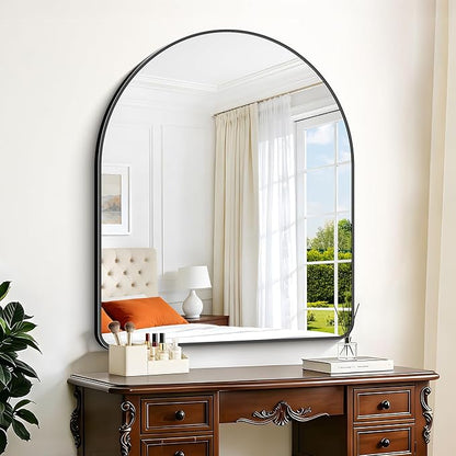 GLASHOM Arched Bathroom Mirror, Wall Mounted Mirror, Living Room, Vertically - Image 6