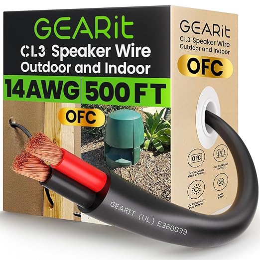 GearIT 14/2 Speaker Wire 14AWG Gauge by GEARit