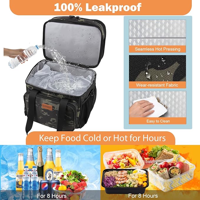 Expandable XLarge Lunch Box, Insulated Heavy Duty Lunch Bag Waterproof - Image 4