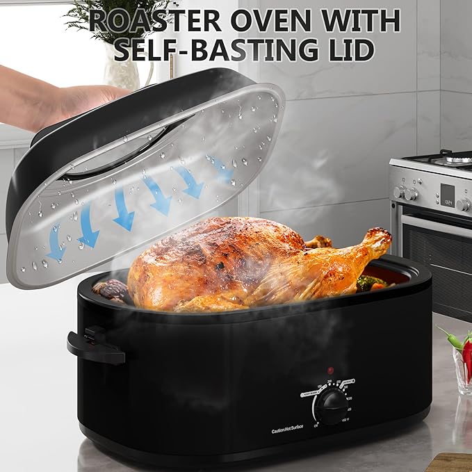 SUNVIVIPRO Roaster Oven 28 Quart, Electric Turkey Roaster - Image 2