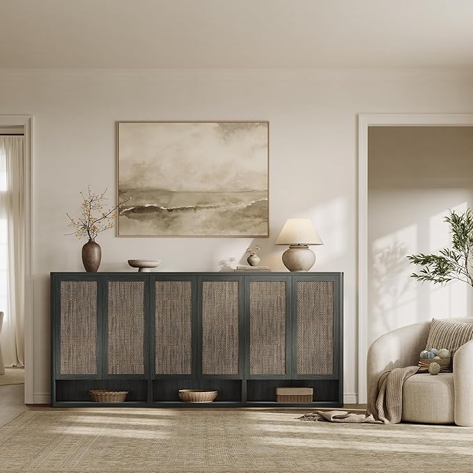 SICOTAS Rattan Shoe Storage Cabinet - Image 7