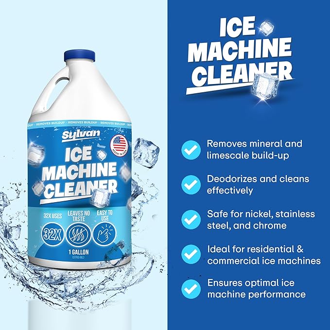 Sylvan Ice Machine Cleaner and Descaler | 1 Gal. | Free Cloth | Made in USA | - Image 2