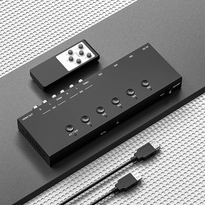 ZUZONG 2 AV to HDMI Converter + 3 HDMI2.0 Switcher 2 Way RCA Composite to HDMI - Image 5