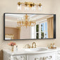 CIRCUMI Black Bathroom Mirror, Brushed Finish, Tempered Glass, Large Mirror by CIRCUMIMirror