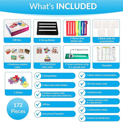 Visual Communication Book, 162 ASD Photo Picture Cards: Autism Language - Image 3