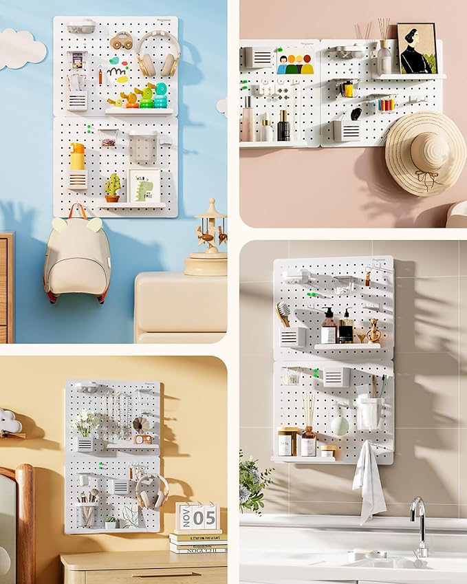 PEGZONE Pegboard Wall Organizer Combination Kit, Overall 33.1"x20.5" Metal - Image 7