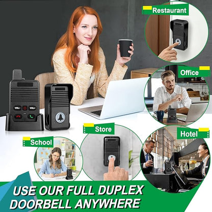 Wireless Doorbell, Waterproof Full Duplex Doorbell Wireless Upgrade, 1000ft - Image 7