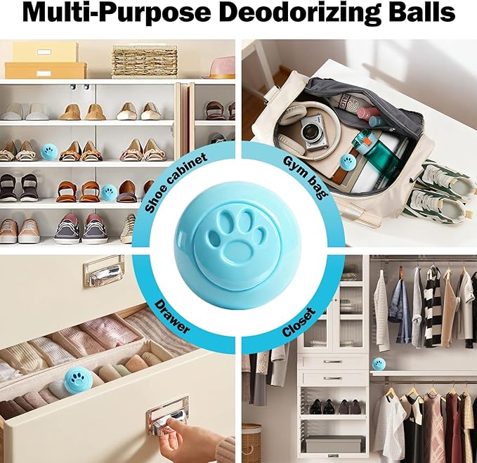 SCENTORINI Shoe Deodorizer Balls, 8 Pack Baby Powder Scent Sneaker Deodorizer - Image 5