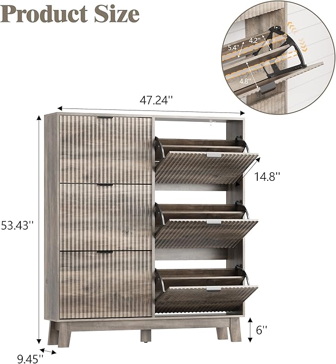 Shoe Cabinet Storage for Entryway - Image 2