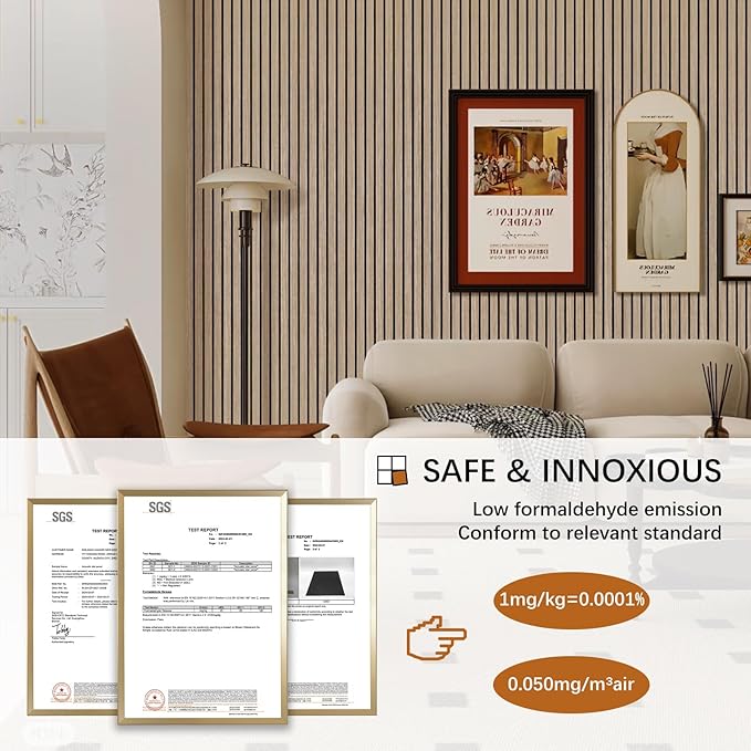 ARMURO Acoustic Wood Wall Panels, 94.5" Extra-Long Easy Peel & Stick Panels - Image 8