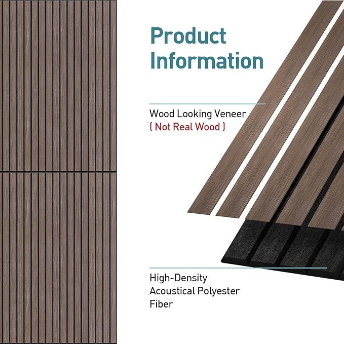 UMIACOUSTICS 6 Packs Acoustic Panel, 47.2 x 23.6 Inches Decorative Sound Proof - Image 2
