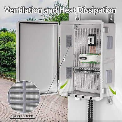 Electrical Junction Box, Ventilated Design, Cable Grommets, Indoor/Outdoor Use - Image 2