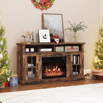 SIMOE Fireplace TV Stand with 23 Inch Fireplace, Electric TV Console - Image 8