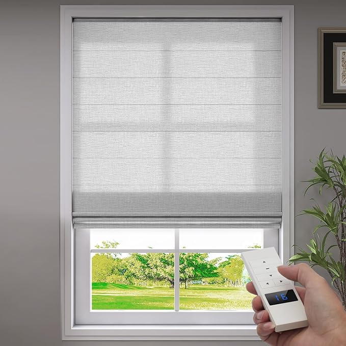 ZSTARR Smart Roman Shades Rechargeable Motorized Blinds by ZSTARR