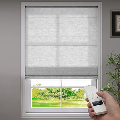 ZSTARR Smart Roman Shades Rechargeable Motorized Blinds by ZSTARR