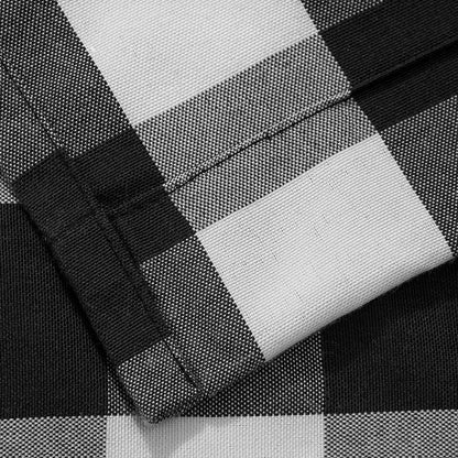 Buffalo Check Plaid Balloon Drape Gingham Shade Tie Up Roman Valance Rod Pocket Classic Window Treatment Semi Blackout Curtains for Small Window Farmhouse Kitchen, 1 Panel, 55" Long, Black