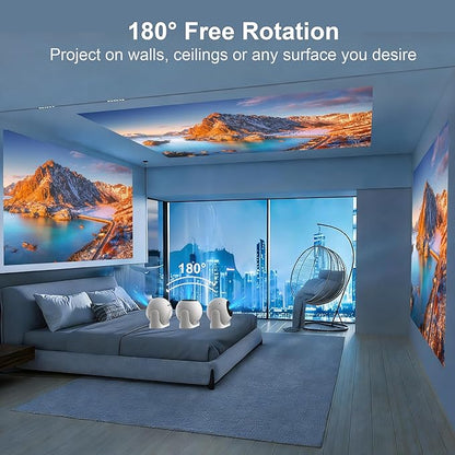 Mini Portable Projector with WiFi and Bluetooth, Built-in Apps Smart Projector - Image 7